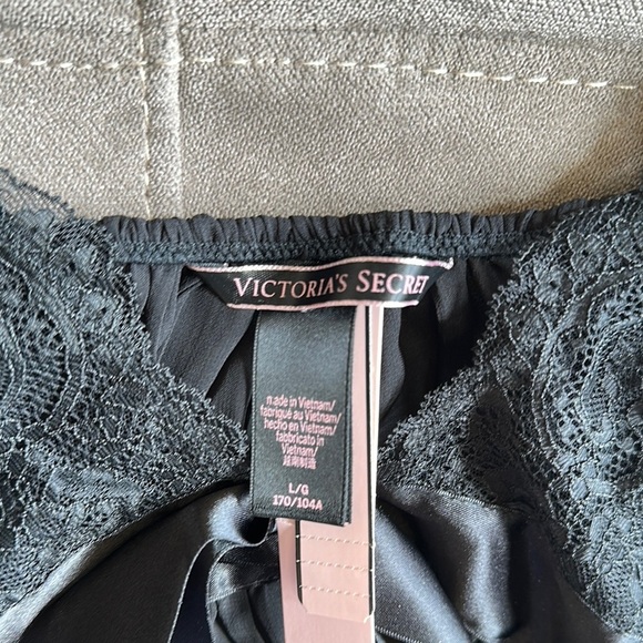 Victoria's Secret Black Chemise with Spaghetti Straps and Sheer Skirt - Picture 2 of 7